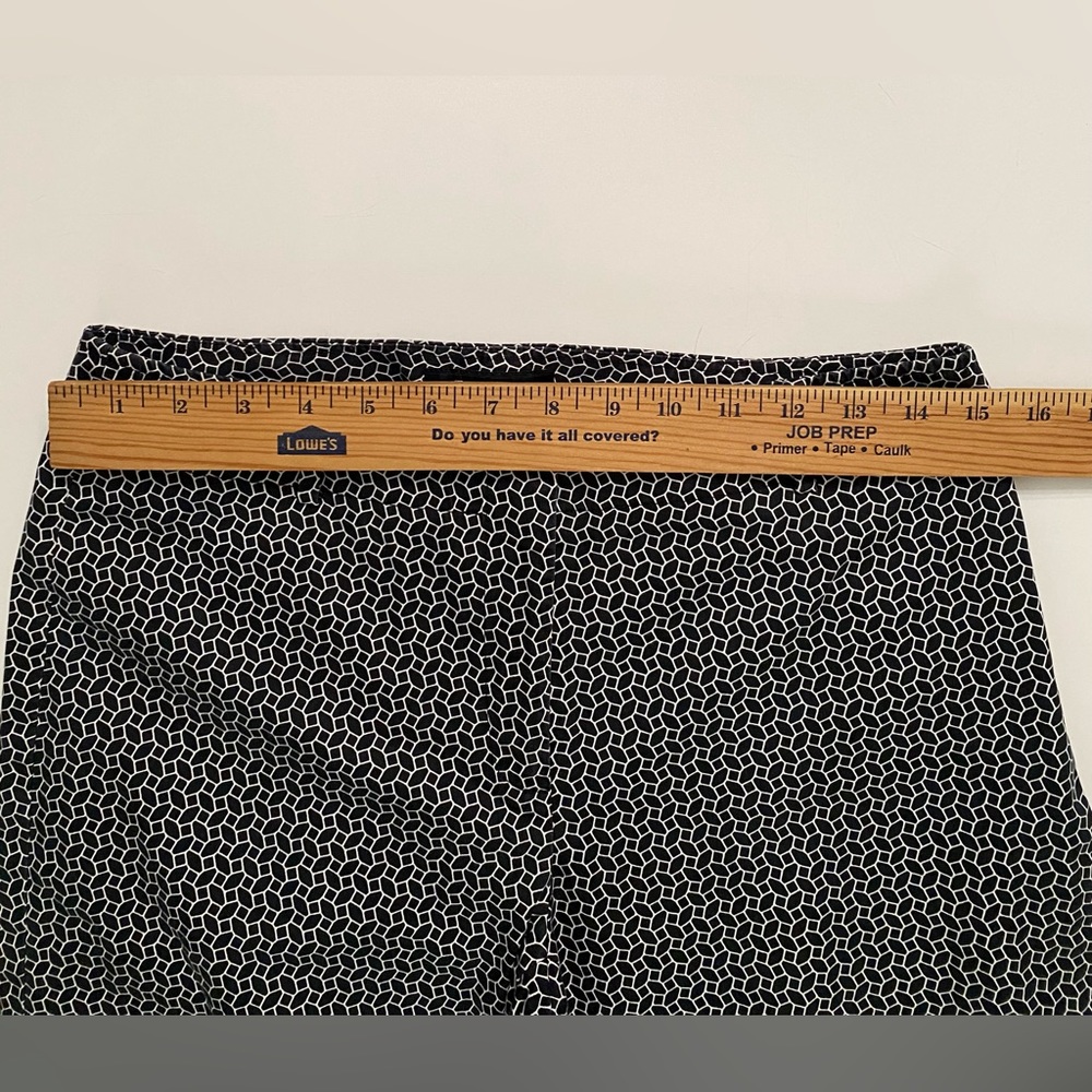 Talbots Black Geometric Pattern Pants (Stretch), … - image 2